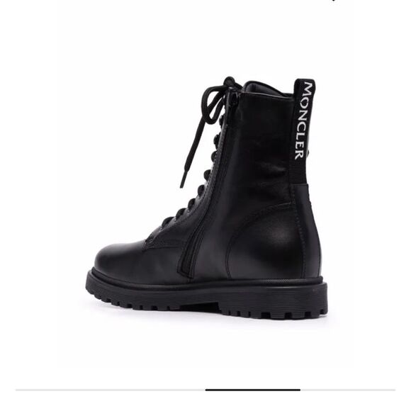 🔥Moncler Black Combat Boots with High-Top Design size 33 new in box - Picture 4 of 11